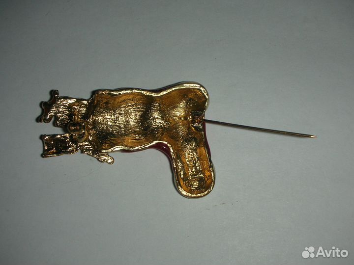 Брошь новогодняя, металл, эмаль