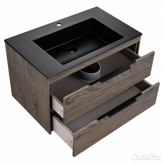 Тумба под раковину Chiara 2D 800 подвесная, 2 вык