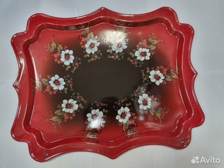 Поднос металлический расписной