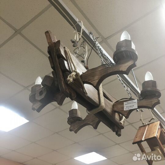 Люстра / бра деревянная под старину