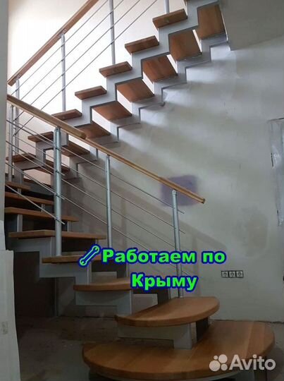 Лестница на металлокаркасе В частные дома