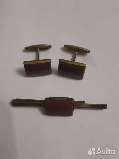 Запонки с зажимом для галстука СССР