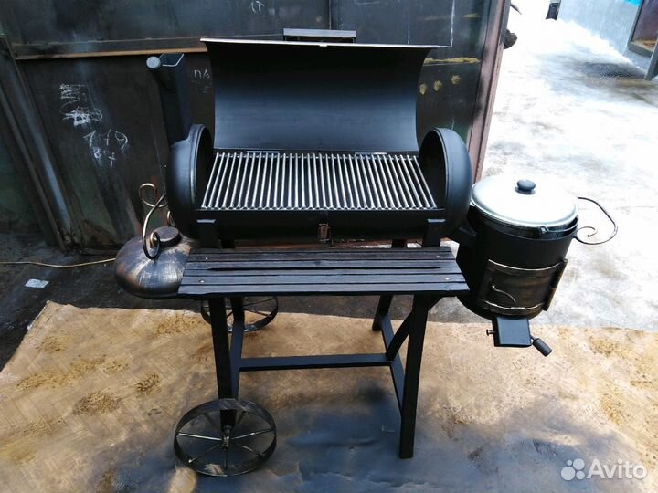 Мангал-коптильня 4в1 