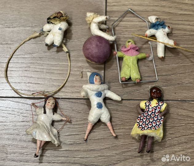 Ватные игрушки елочные СССР