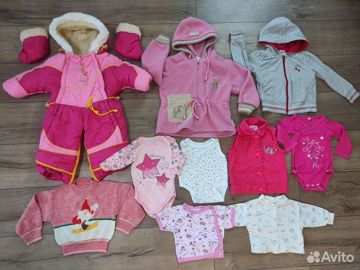 Пакет одежды для девочки с рождения