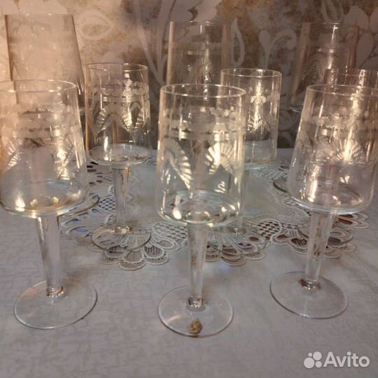 Фужеры,Рюмки из Цветного стекла. СССР