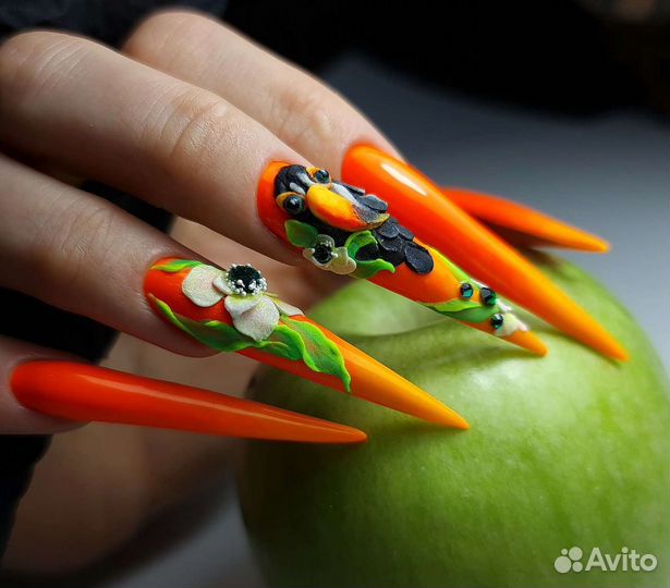 Наращивание ногтей акрил/гель. Маникюр