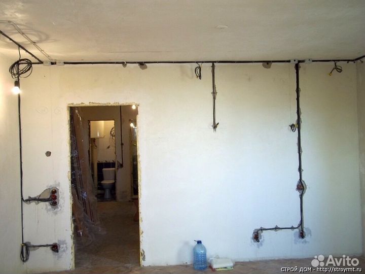 Монтаж электропроводки.Услуги электрика