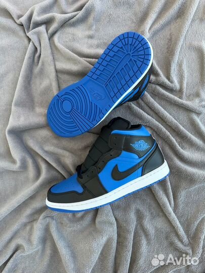 Air Jordan 1 Mid Black Royal Blue 45eu