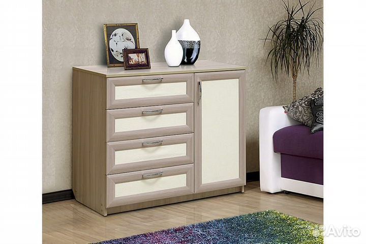 Комод Камелия с 4-мя ящиками и дверью