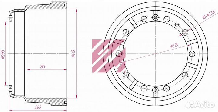 Барабан тормозной Скания о.н. 392391 (M1900007)