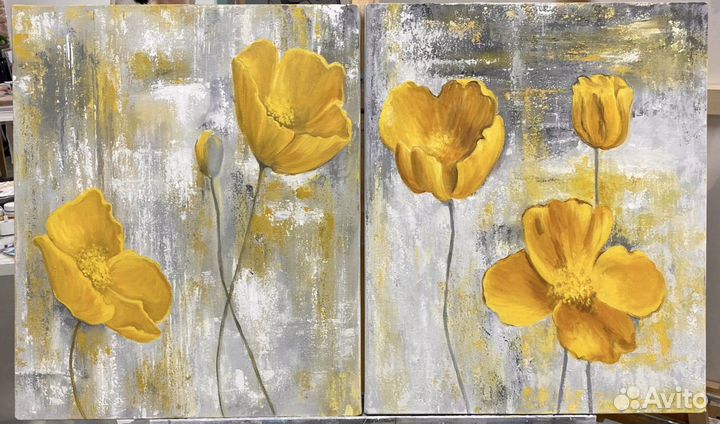 Художник. Картина маслом, акрилом на холсте