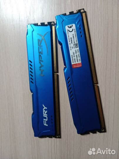 Оперативная память hyperx fury ddr3 2х4 gb