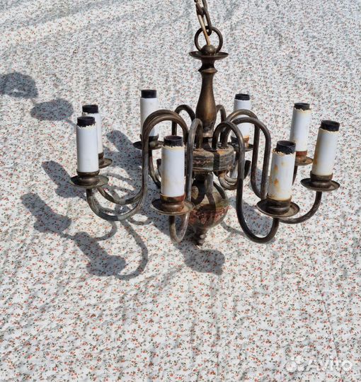 Люстра латунь время СССР.Производство Польша