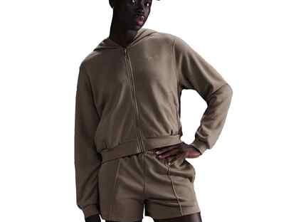Nike Chill Terry Loose Full-Zip French Terry Hoodie Олимпийка женская, коричневый, Москва