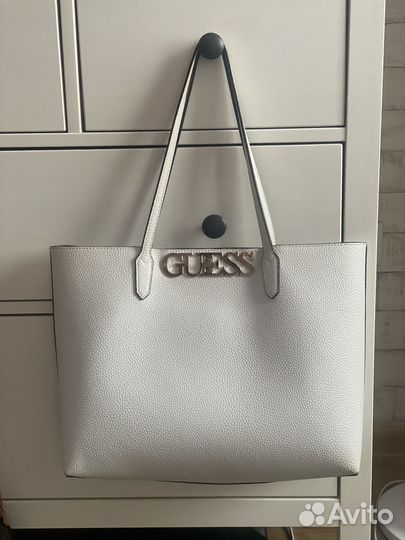 Сумка Guess shoper женская белая