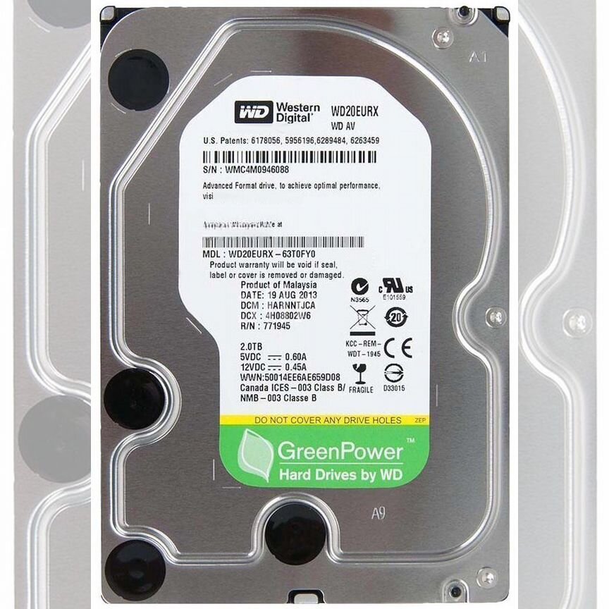[WD20EURX] Жесткий Диск Western Digital 2tb Sata3 Wd20eurx