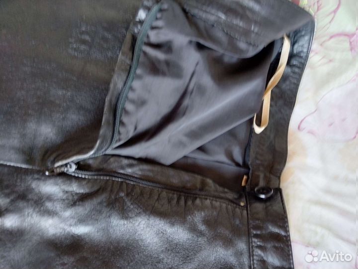 Кожаная юбка натуральная 42