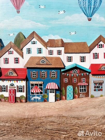 Кит панно настенное из натурального дерева