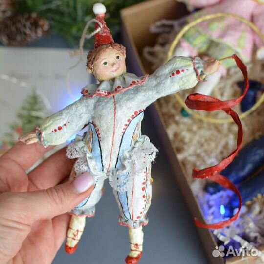 Елочные игрушки из ваты