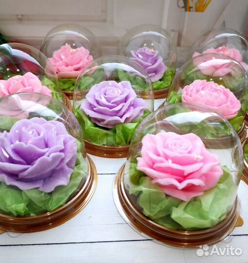 Цветок из мыла в колбе подарок