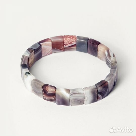 Браслет из натуральных камней агат ботсвана