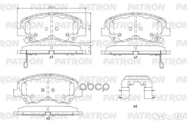 Колодки тормозные дисковые перед. hyundai KIA C