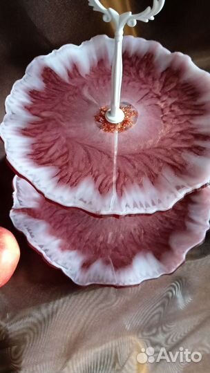 Фруктовница двух ярусная из эпоксидной смолы