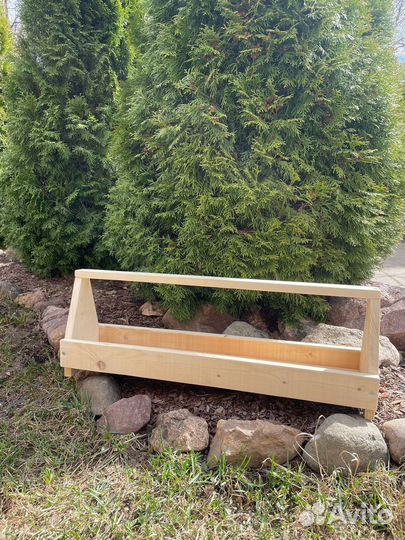 Кормушка лотковая для кур 78см Деревянная