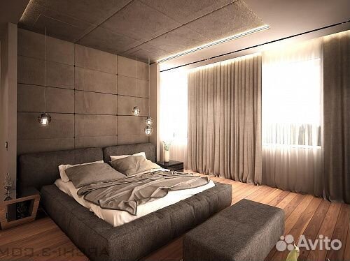 Мягкое изголовье стендовая панель