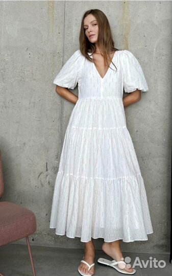 Женское винтажное хлопковое платье