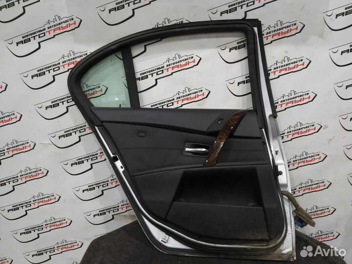 Дверь BMW 5-series E60 задняя левая серебро FA030