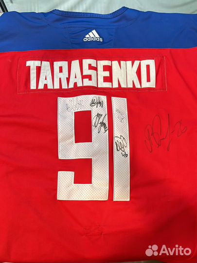 Свитер сборной России с автографами хоккеистов