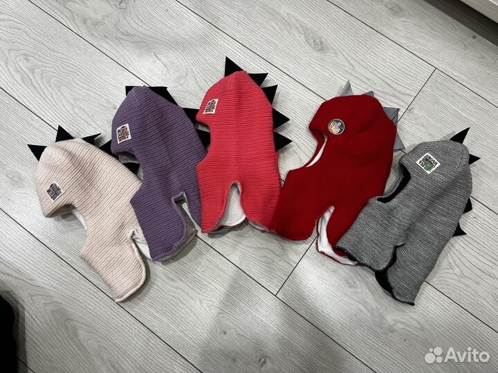 Шапка шлем дино зимний