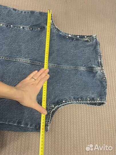 Джинсовая жилетка mango XL