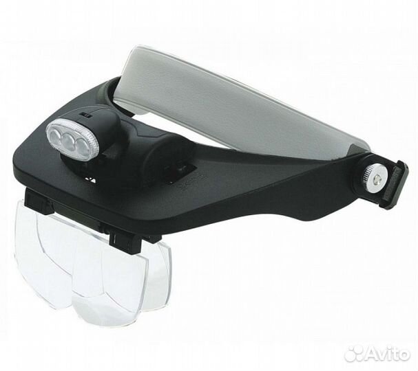 Лупа налобная с подсветкой Veber 81001-3Led, 1,2x