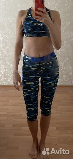 Спортивные Леггинсы и топ nike pro S