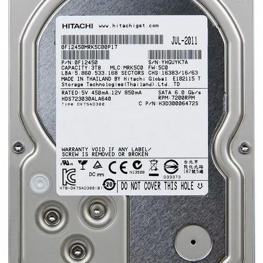 [HDS723030ALA640] Жесткий Диск Hitachi 3tb Hds723030ala640 SATA3