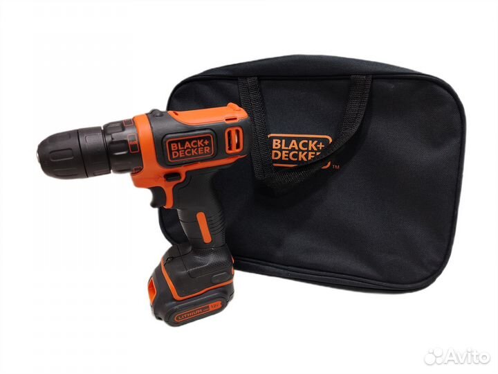 Шуруповёрт аккумуляторный 12V Black Decker набор