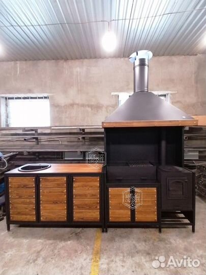 Мангал отдельно стоящий, мангальная зона