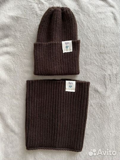 Шапка и снуд демисезонные комплект 48-50
