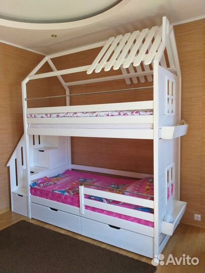 Детская двухъярусная кровать 