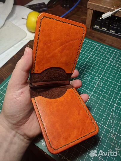 Заказ на Зажим для денег из натуральной кожи