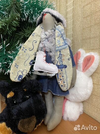 Кукла тильда заяц 25 см