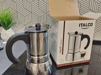 Гейзерная кофеварка italco новая