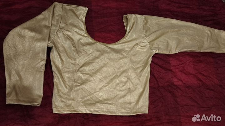 Индийские чоли,золотые и серебряные,трикотаж