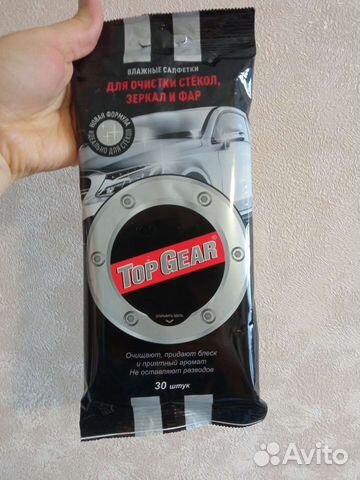 Влажные салфетки Top Gear для автомобиля, стёкол