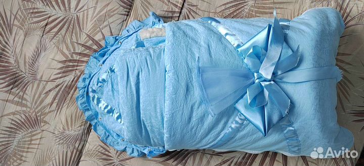 Конверт на выписку для мальчика зимний