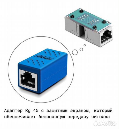 Соединитель переходник для RJ-45 кабелей, адаптер