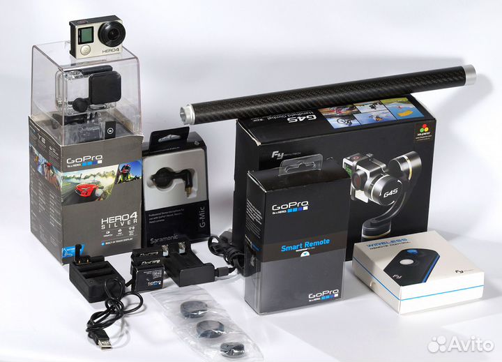 Камера GoPro Hero 4 silver (комплект)